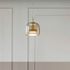 June Suspension Cylindre Moderne Verre. Claire/Grise Fumée/Ambre - Neutralighting