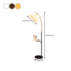 Muto Lampadaire Avec Table Parapluie Moderne LED Abat Jour Blanc Métal Tissu Chambre à Coucher/Salon - Neutralighting