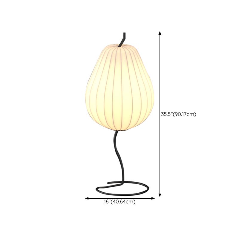 Ritta Lampadaire Poire Moderne, Métal/Tissu, Beige, Salon - Neutralighting