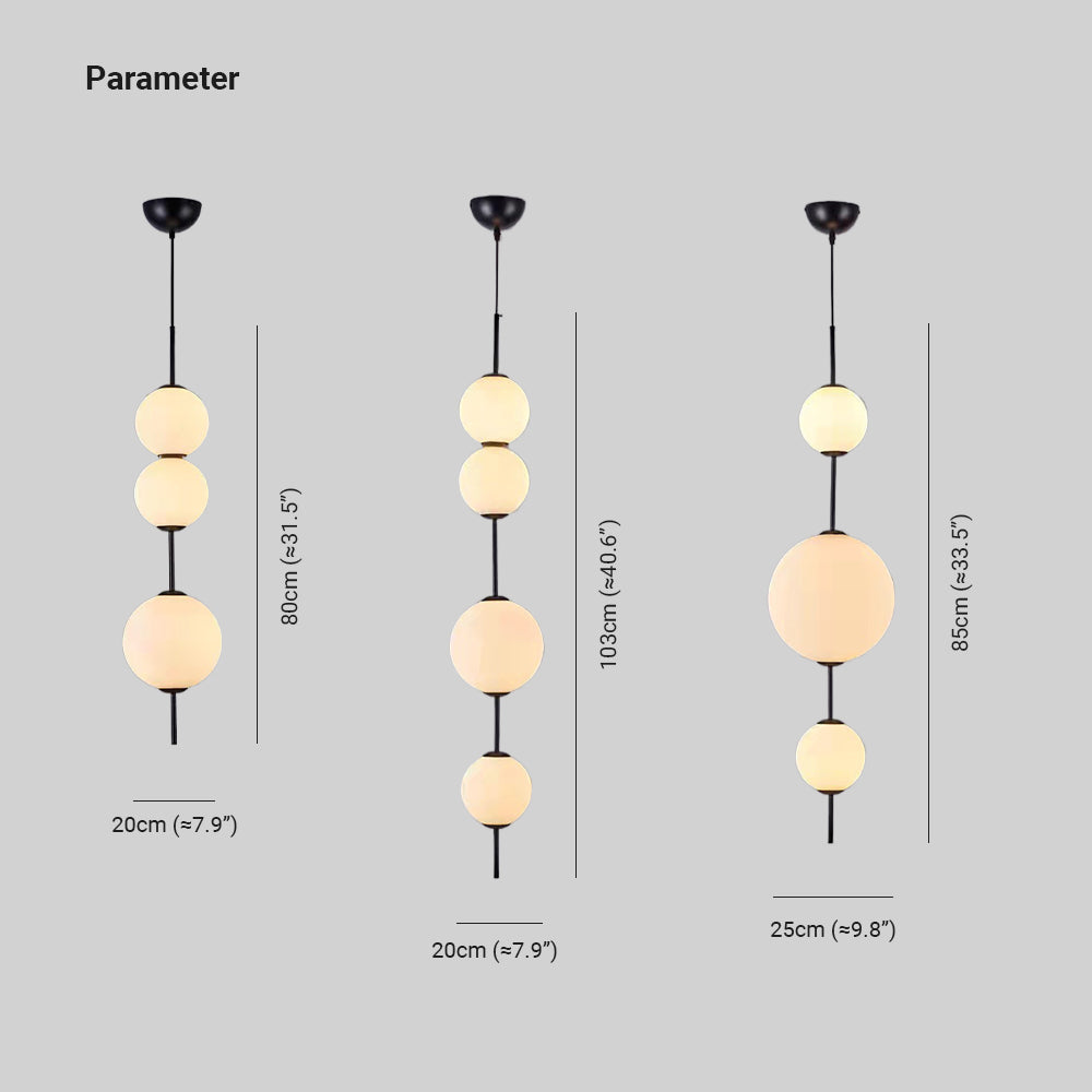 Valentina Luminaires Suspensions Bulle Moderne Simple Métal/Verre Noir Salon/Chambre à Coucher - Neutralighting