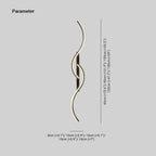 Lumor Applique Murale Vague Design Moderne Noir/Or Salon - Neutralighting