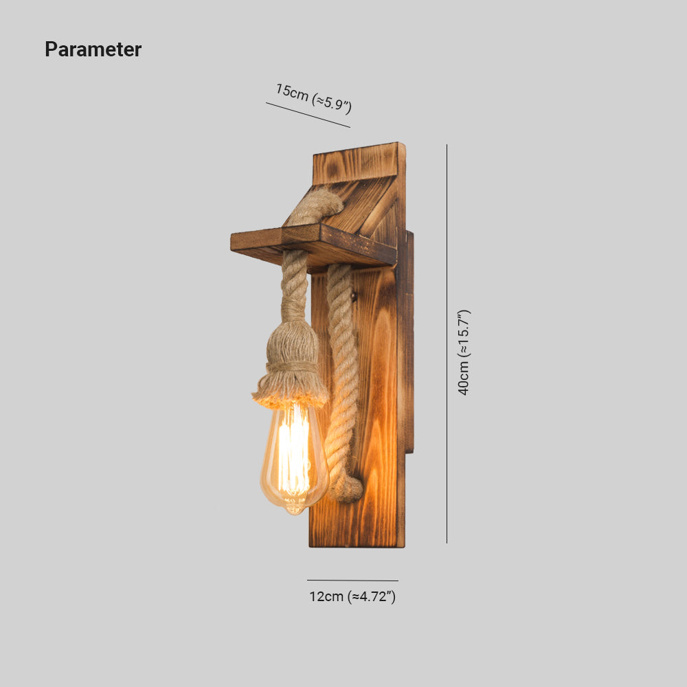 Epoch, Applique, Bois et Corde de Chanvre - Neutralighting