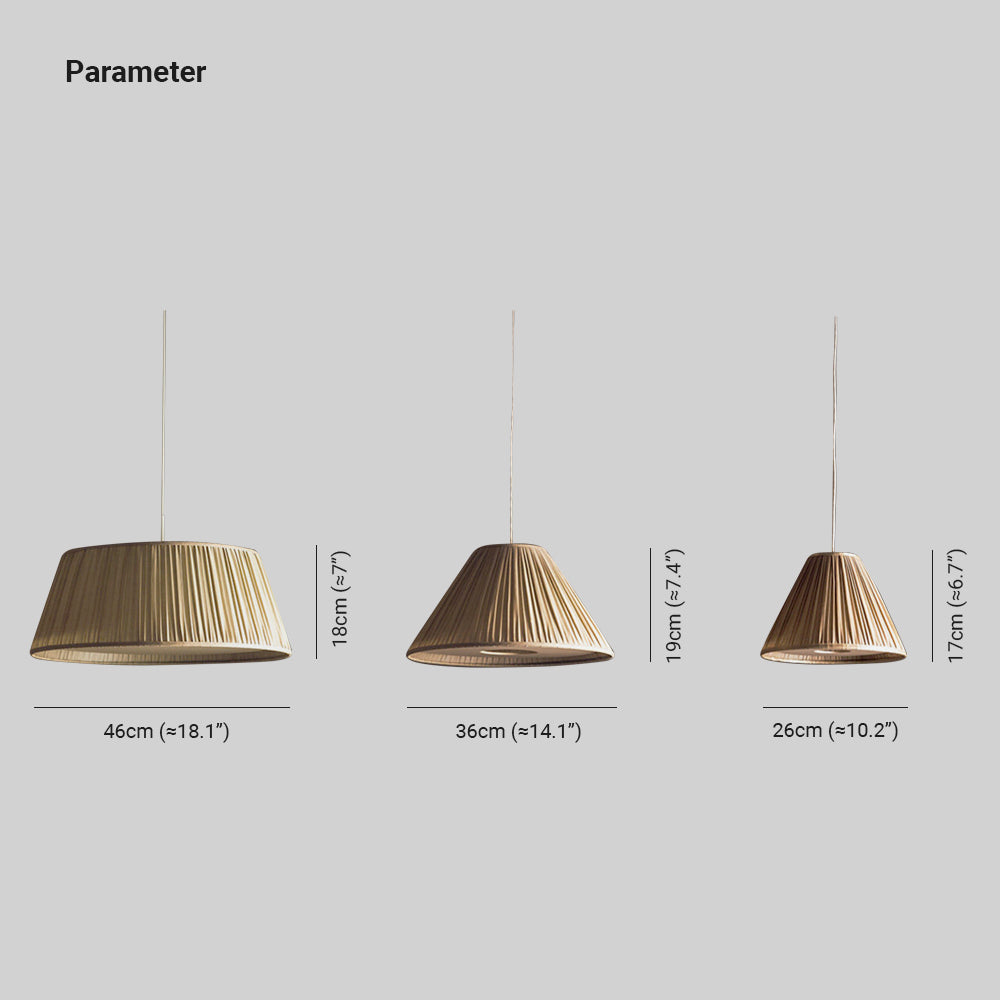 Ritta Suspension Vintage, Métal/Tissu, Brun, Salon - Neutralighting