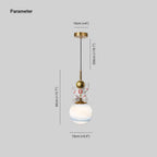 Aria Suspesion Globe Moderne, Metal/Verre, Blanc/Bleu, Chambre - Neutralighting