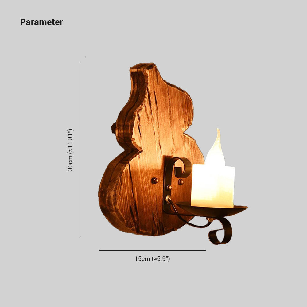 Epoch Applique Murale en Forme de Cucurbitacées, Bois et Métal - Neutralighting