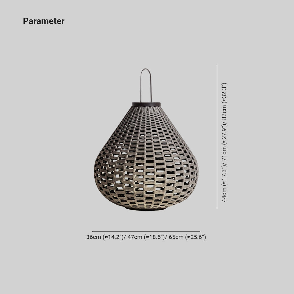 Ritta Vintage Petie LED Lampadaire Brun Métal/Tissu Extérieur - Neutralighting