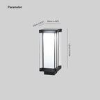 Ray Borne Extérieure Rectangulaire Moderne, Métal/Verre, Blanc/Noir, Cour - Neutralighting