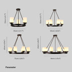 Silva Suspension Bague Rétro, Métal/Verre, Blanc/Noir, Salle à Manger/Salle de Séjour - Neutralighting