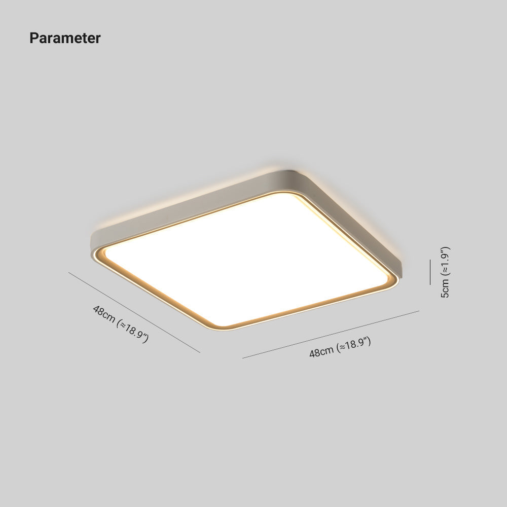 Arisha Plafonnier Carré/Rond Moderne, Métal/Acrylique, Doré, Salon - Neutralighting
