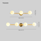 Valentina Applique Murale Design LED Linéaire Globe Moderne Métal/Verre Intérieur Salle de Bain - Neutralighting