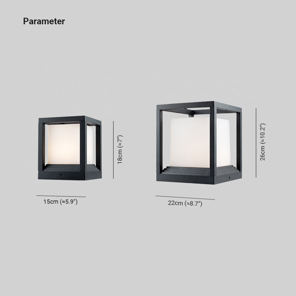 Ray Lampe Solaire Pilier Moderne, Métal, Noir, Allée - Neutralighting