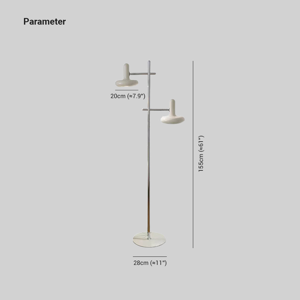Arisha Design Intérieur Lampadaire Moderne Métal Blanc Bureau/Chambre - Neutralighting