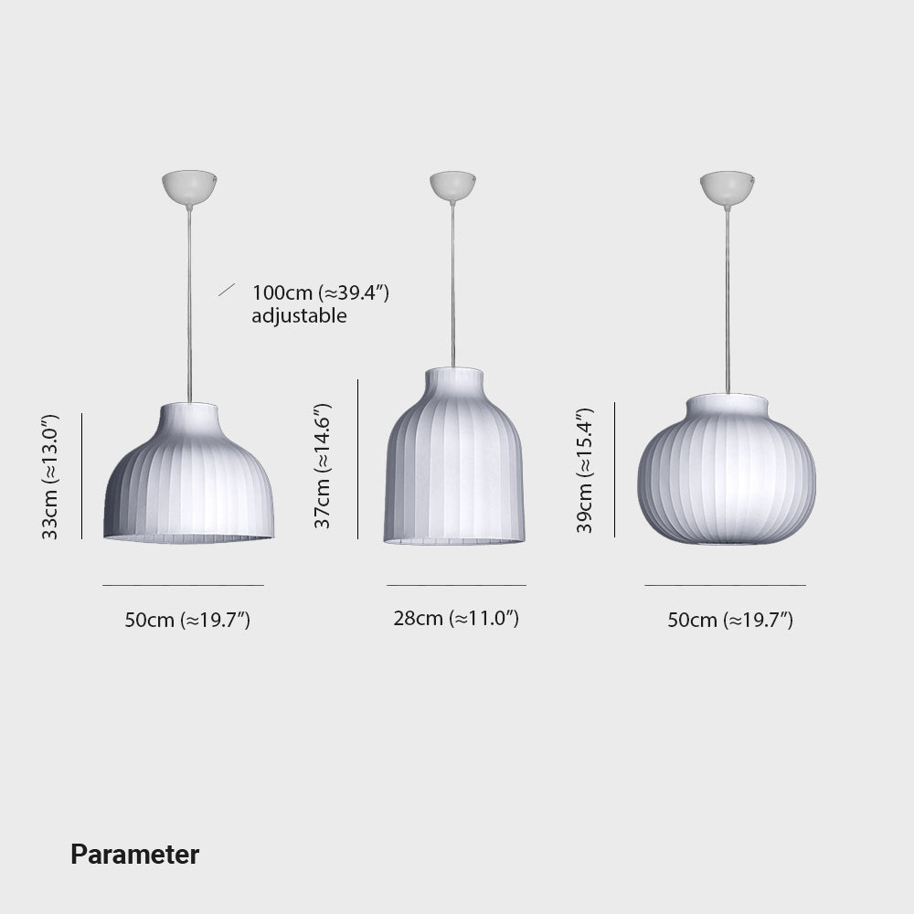 Ritta Suspension Vintage, Métal/Soie, Blanc, Salle à Manger - Neutralighting