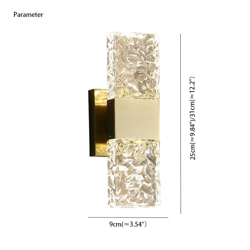 Arisha Modern Rectangular Metal Wall Lamp, Gold - Neutralighting