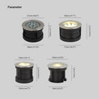 Ray Spot de Bassin Cylindre Moderne, Métal/Verre, Noir, Cour - Neutralighting