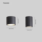 Ray Plafonnier Cylindre Moderne, Métal/Verre, Noir, Extérieur - Neutralighting