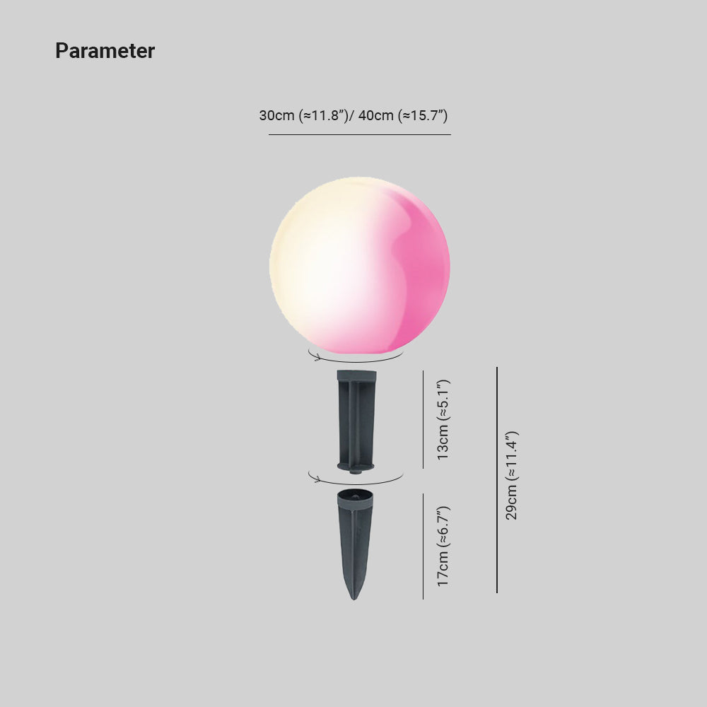 Aria Lampe Extérieur Boule Moderne, Résine, Coloré, Allée - Neutralighting
