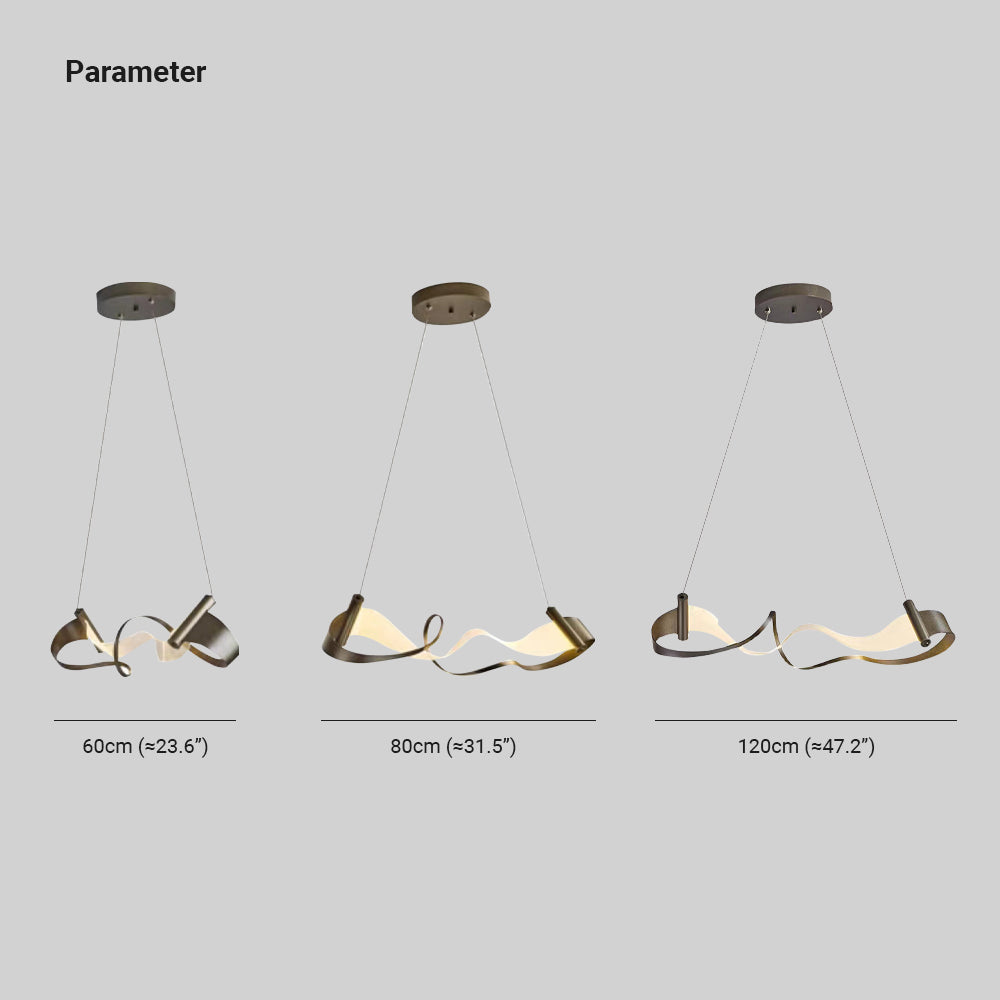 Arisha Suspension Linéaire Minimaliste, Metal, Blanc/Brun, Chambre - Neutralighting