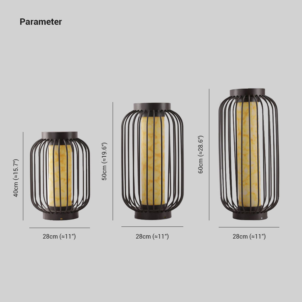 Ray Lampadaire Solaire Cylindre Moderne, Métal, Noir, Allée - Neutralighting