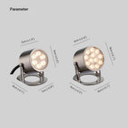 Ray Spot de Bassin Cylindre Moderne, Métal/Verre, Noir, Cour - Neutralighting