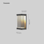 Ray Applique Murale Extérieur Rectangulaire Minimaliste, Métal, Noir, Extérieur - Neutralighting