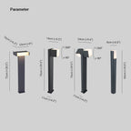 Ray Borne Extérieure Pivotante Moderne, Métal, Noir, Allée - Neutralighting