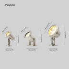 Ray Spot de Bassin Cylindre Moderne, Métal/Verre, Argent, Jardin - Neutralighting