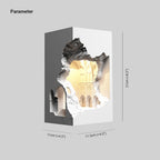 Ray Applique Murale Art Déco Flush LED Encastrée, 3 Styles, Blanc, Salon - Neutralighting