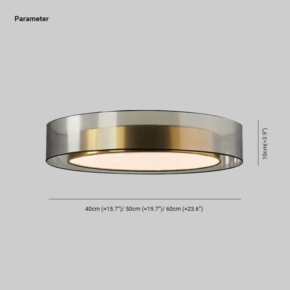 Arisha Plafonnier Rond Moderne, Métal/Acrylique, Doré, Salon - Neutralighting