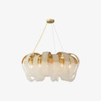 Lustra Chandelier Maille Cristal Doré Cascade Scintillante - Neutralighting
