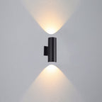 Kren Applique Extérieure Cylindre Simple. Verre. Noir. Cour - Neutralighting