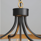 Silva Vintage LED Suspension Noir Métal Salon/Chambre à Coucher - Neutralighting