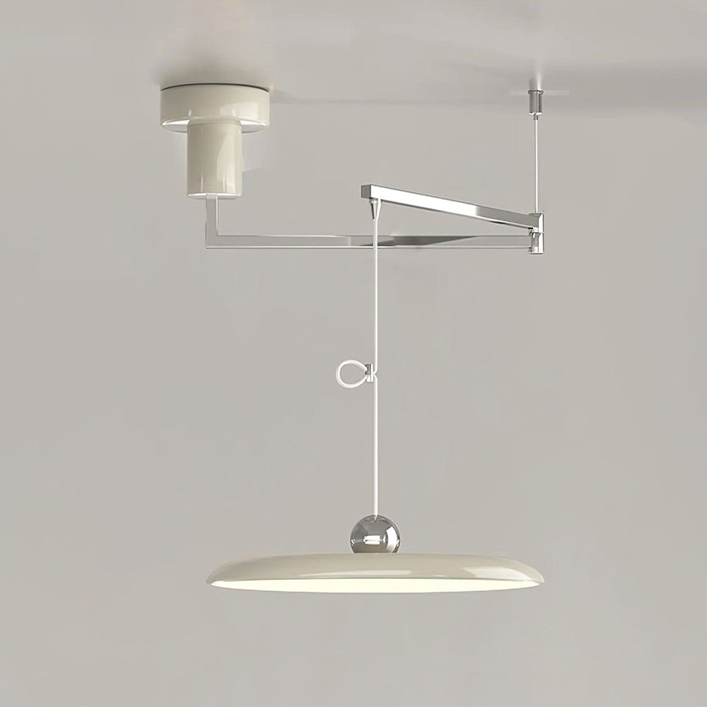 Flux Suspensions Morandi à Bras Réglables - D 40 cm - Chromé et Crème - Blanc Chaud
