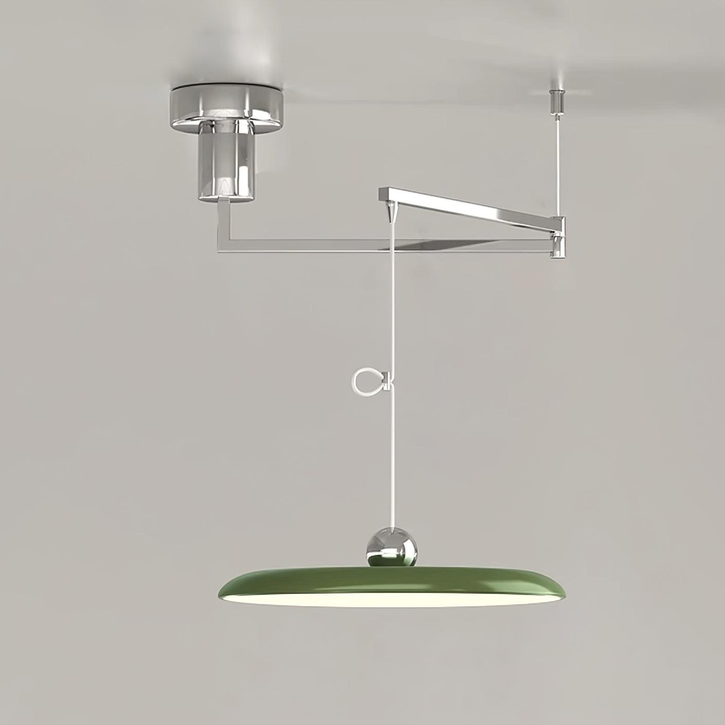 Flux Suspensions Morandi à Bras Réglables - D 40 cm - Chromé et Vert - Blanc Chaud
