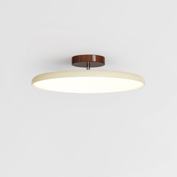 Fyne Plafonnier Orientable Design Moderne - D30 cm - Beige - Blanc Chaud