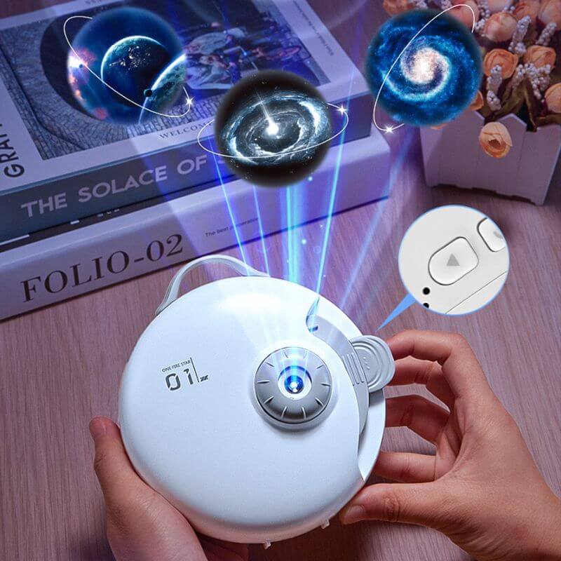 Projecteur Galaxy Infinity Zélian Tempo en Verre - Une Présence de Verre Élégante