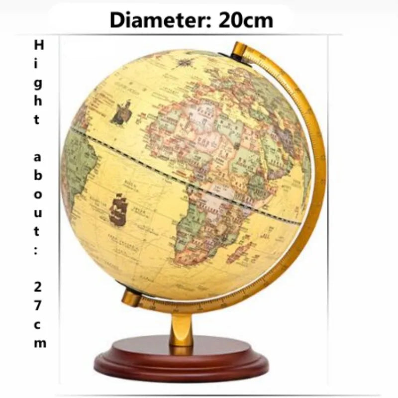 globe terrestre imprimé en hd avec lampe led artisanale 360 degrés