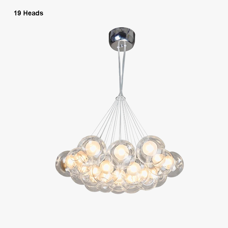 Suspension — Gzmj moderne boule de verre suspension lumières multiples têtes suspension lampe