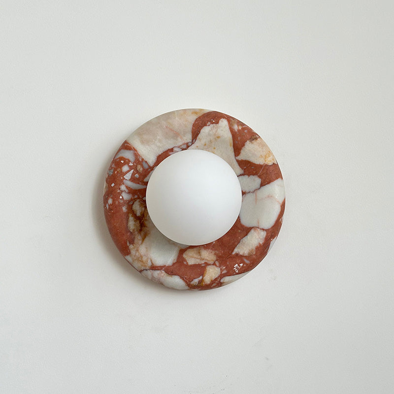 Hako Applique Murale Intérieure en Marbre - Rouge Bvlgari-A623