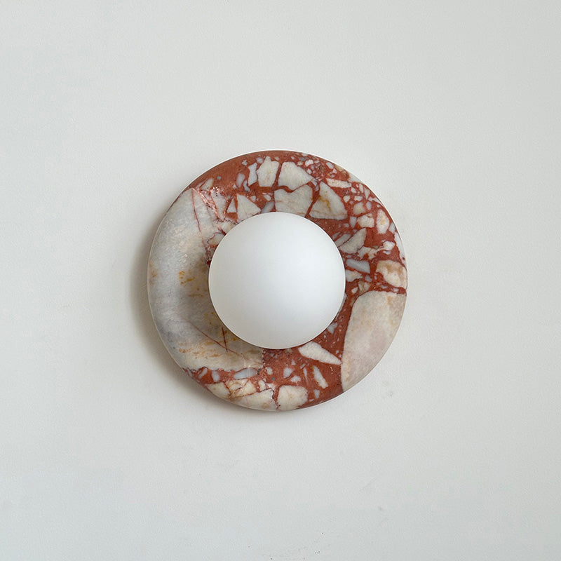 Hako Applique Murale Intérieure en Marbre - Rouge Bvlgari-A626