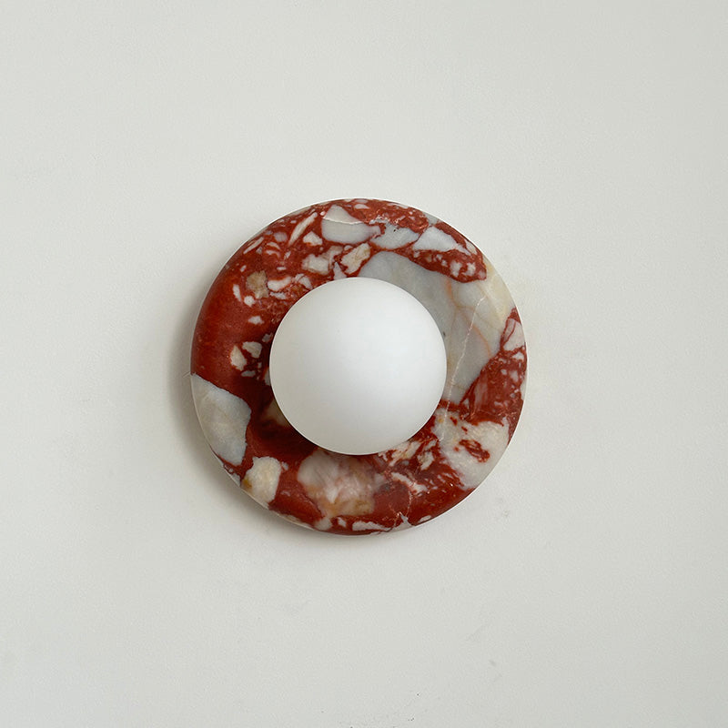 Hako Applique Murale Intérieure en Marbre - Rouge Bvlgari-A633