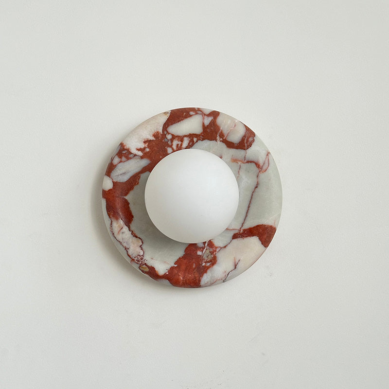Hako Applique Murale Intérieure en Marbre - Rouge Bvlgari-A638