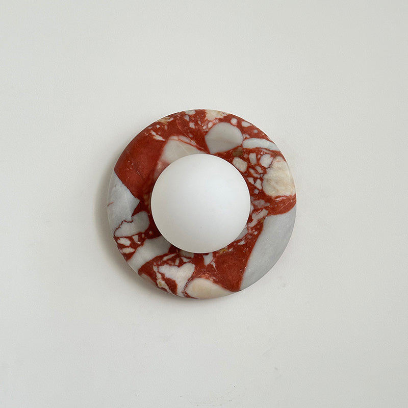 Hako Applique Murale Intérieure en Marbre - Rouge Bvlgari-A639