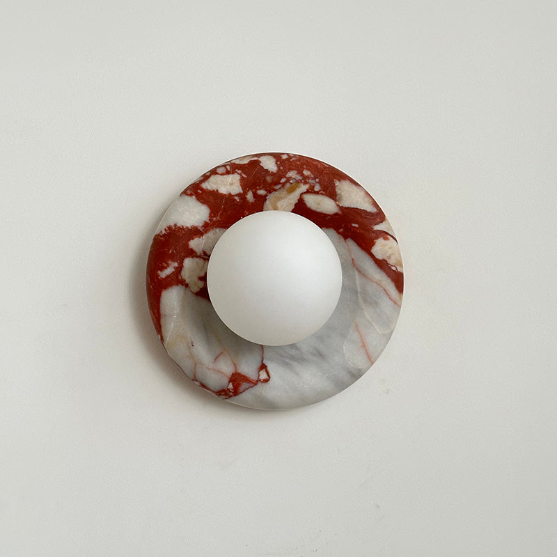 Hako Applique Murale Intérieure en Marbre - Rouge Bvlgari-A645