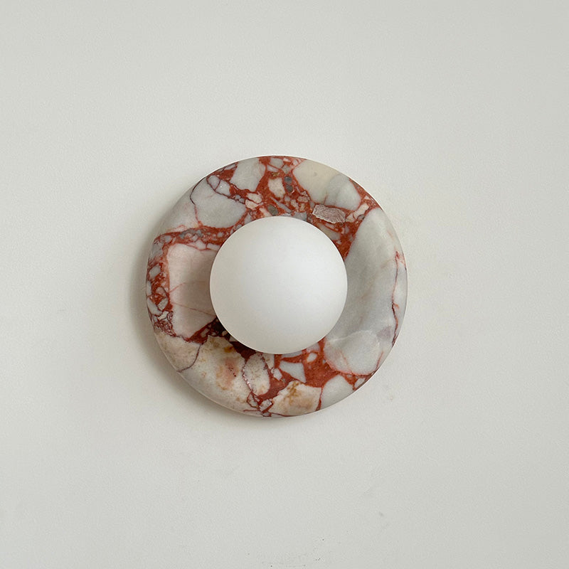 Hako Applique Murale Intérieure en Marbre - Rouge Bvlgari-A647
