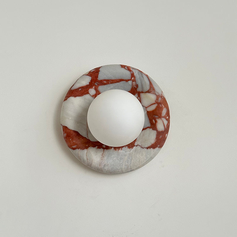 Hako Applique Murale Intérieure en Marbre - Rouge Bvlgari-A651