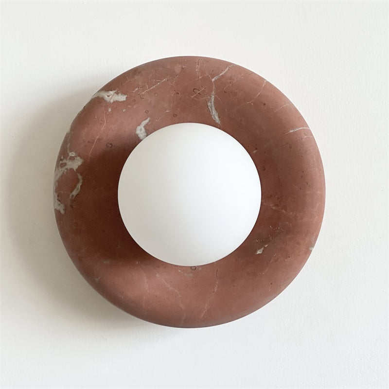 Hako Applique Murale Intérieure en Marbre - Rouge Corail B154