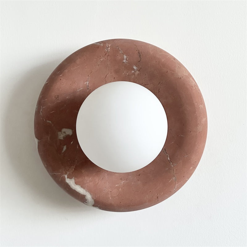 Hako Applique Murale Intérieure en Marbre - Rouge Corail B158