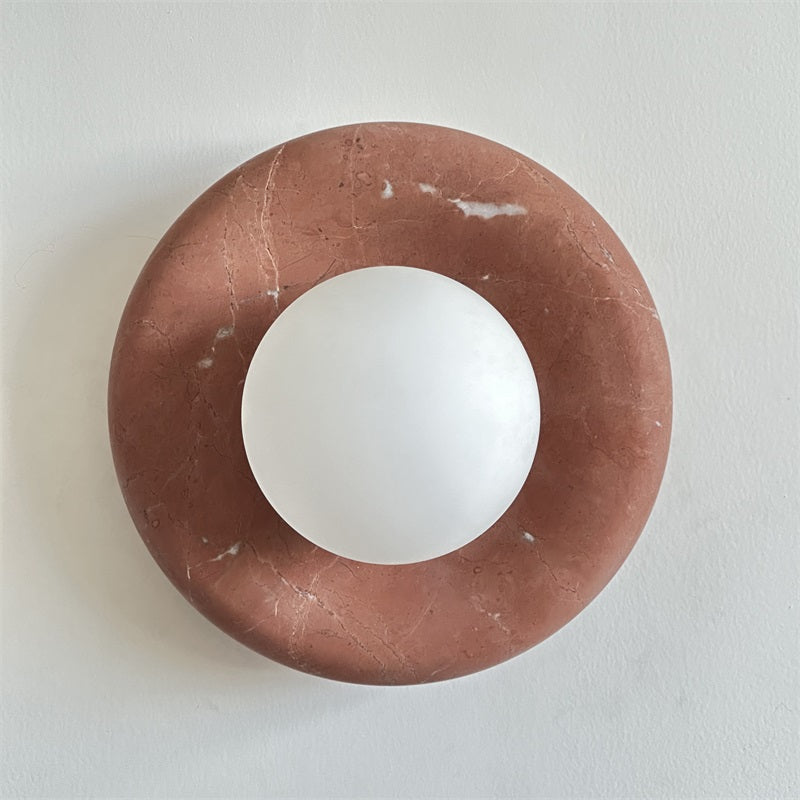 Hako Applique Murale Intérieure en Marbre - Rouge Corail B166