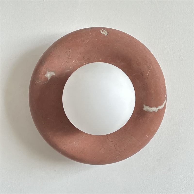 Hako Applique Murale Intérieure en Marbre - Rouge Corail B168